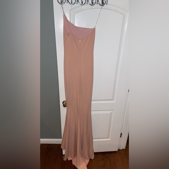 New! Nookie Jasmine One Shoulder Blush Pink Gown Maxi Dress 💗 Size Small NWT! - Picture 6 of 10